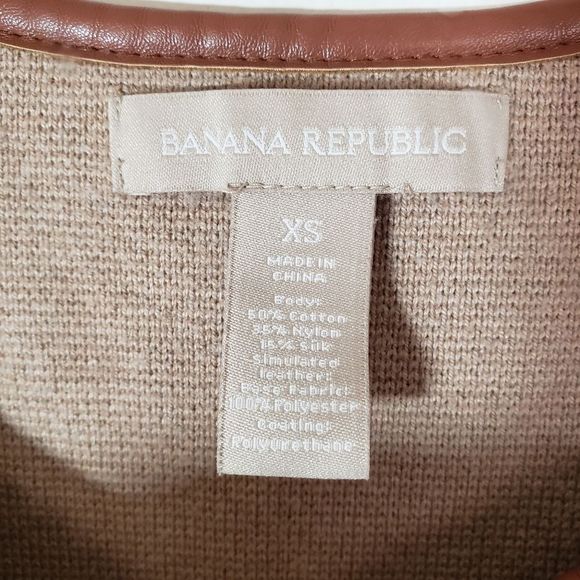 Banana Republic Colorblock Cardigan - Tan, Cream, Brown - Picture 2 of 5